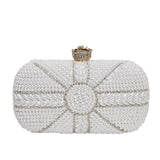 Marie White Pearl Beaded Clutch Bag - Fashion Genie Boutique