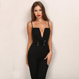 Suited & Booted Black Lace Up Jumpsuit - Fashion Genie Boutique