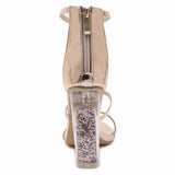 Luxe Soiree Gold Glitter Strappy Heels - Fashion Genie Boutique