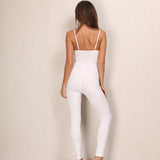 Set To Slay White Tie Waist Jumpsuit - Fashion Genie Boutique