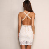 Love and Lace White & Beige Multiway Mini Dress - Fashion Genie Boutique