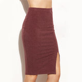 Perfectly Put Together Burgundy Mini Pencil Skirt - Fashion Genie Boutique