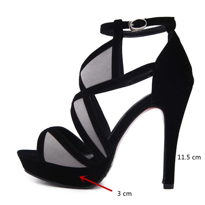 All Time High Grey & Black Cut Out Heels - Fashion Genie Boutique
