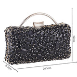 Jane Black Diamond Rhinestone Clutch Bag - Fashion Genie Boutique