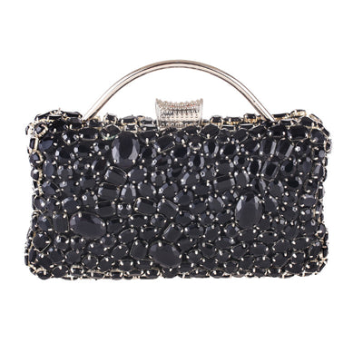 Jane Black Diamond Rhinestone Clutch Bag - Fashion Genie Boutique