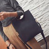 Black Crossover Messenger Handbag - Fashion Genie Boutique