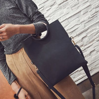 Black Crossover Messenger Handbag - Fashion Genie Boutique