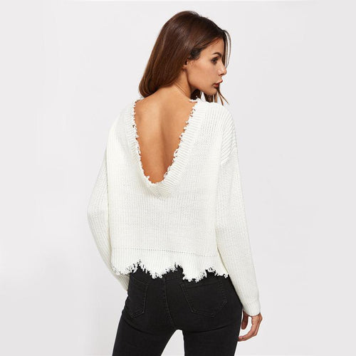 Cute In Cable Cream Scallop Hem Jumper - Fashion Genie Boutique