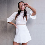 City Sleek White Mini Dress - Fashion Genie Boutique