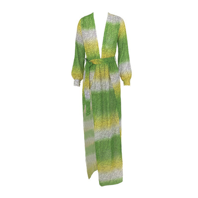 Makena Blue Multi Maxi Kaftan - Fashion Genie Boutique