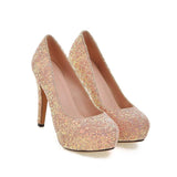 Dirty Dancing Pink Gold Glitter Court Shoes - Fashion Genie Boutique