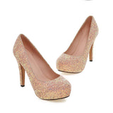 Dirty Dancing Pink Gold Glitter Court Shoes - Fashion Genie Boutique