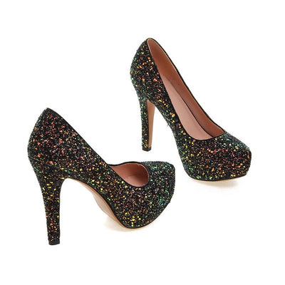 Dirty Dancing Black Glitter Court Shoes - Fashion Genie Boutique