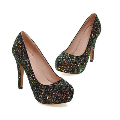 Dirty Dancing Black Glitter Court Shoes - Fashion Genie Boutique