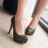 Dirty Dancing Black Glitter Court Shoes - Fashion Genie Boutique