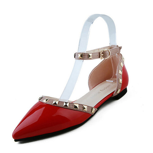 Between Me and You Red Studded Pumps - Fashion Genie Boutique