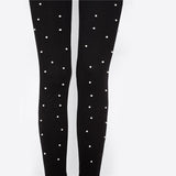 Others Follows Black Pearl Embellished High Waisted Leggings - Fashion Genie Boutique
