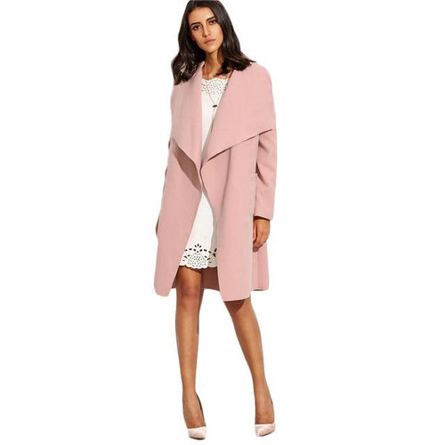 Spin Me Around Pink Waterfall Wrap Coat - Fashion Genie Boutique