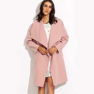 Spin Me Around Pink Waterfall Wrap Coat - Fashion Genie Boutique