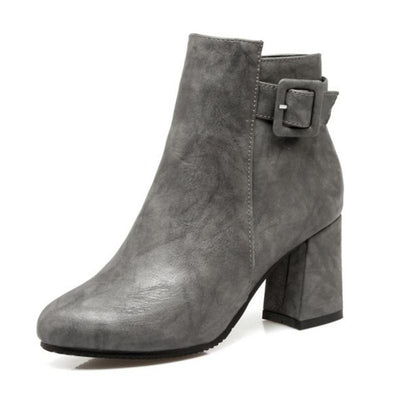 Outta Town Black Block Heel Ankle Boots - Fashion Genie Boutique