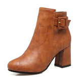 Outta Town Black Block Heel Ankle Boots - Fashion Genie Boutique