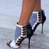 Dangerous Lust Blue Cut Out High Heels - Fashion Genie Boutique