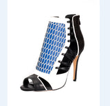 Dangerous Lust Blue Cut Out High Heels - Fashion Genie Boutique