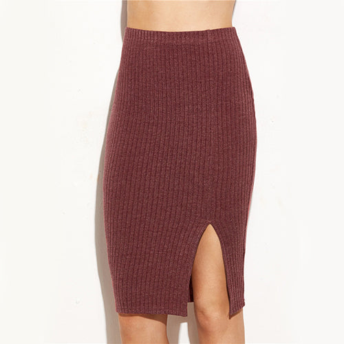 Perfectly Put Together Burgundy Mini Pencil Skirt - Fashion Genie Boutique