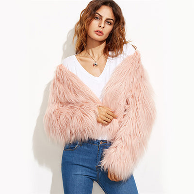Keepsake Pink Faux Fur Coat - Fashion Genie Boutique