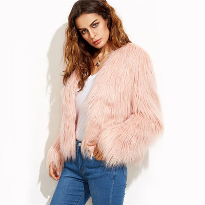 Keepsake Pink Faux Fur Coat - Fashion Genie Boutique