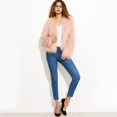 Keepsake Pink Faux Fur Coat - Fashion Genie Boutique