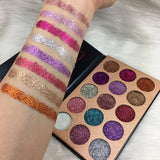 Beauty Glazed 15 Color Pressed Glitter Eyeshadow Palette - Fashion Genie Boutique