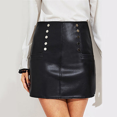 Nights Like This Black Faux Leather Mini Skirt - Fashion Genie Boutique