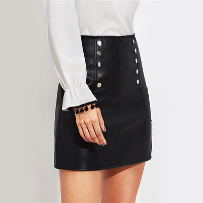 Nights Like This Black Faux Leather Mini Skirt - Fashion Genie Boutique