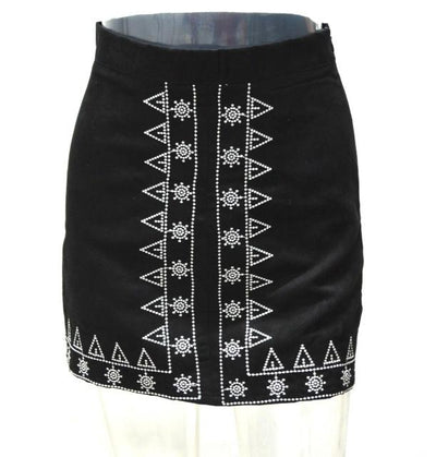 Lash Out Black Embroiderd Mini Skirt - Fashion Genie Boutique