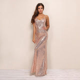 Golden Fantasy Gold Sequin Maxi Dress - Fashion Genie Boutique