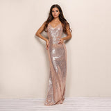Golden Fantasy Gold Sequin Maxi Dress - Fashion Genie Boutique