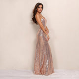 Golden Fantasy Gold Sequin Maxi Dress - Fashion Genie Boutique