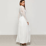 Conversation Starter White Lace Maxi Dress - Fashion Genie Boutique