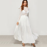 Conversation Starter White Lace Maxi Dress - Fashion Genie Boutique