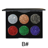 Handaiyan 6 Color Glitter Eyeshadow Palette - Fashion Genie Boutique