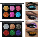 Handaiyan 6 Color Glitter Eyeshadow Palette - Fashion Genie Boutique