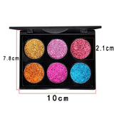 Handaiyan 6 Color Glitter Eyeshadow Palette - Fashion Genie Boutique