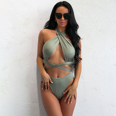 Dorina Green Monokini Swimsuit - Fashion Genie Boutique