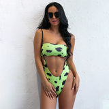 Vacay Getaway Green Monokini Swimsuit - Fashion Genie Boutique