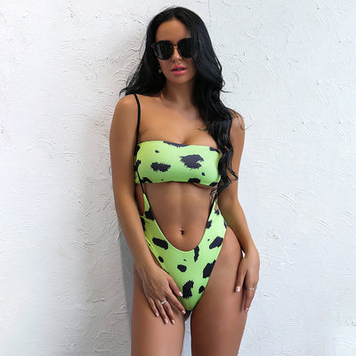 Vacay Getaway Green Monokini Swimsuit - Fashion Genie Boutique