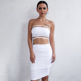 Miss Daisy White Crop Top & Mini Skirt Co-Ord - Fashion Genie Boutique