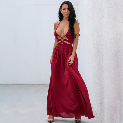 Magic Of Love Burgundy Maxi Dress - Fashion Genie Boutique