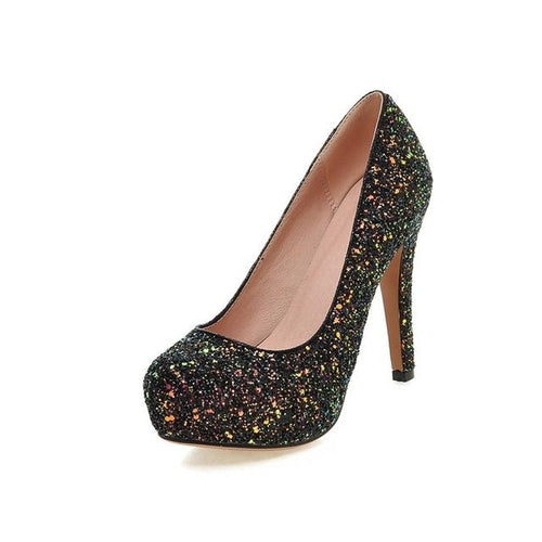 Dirty Dancing Black Glitter Court Shoes - Fashion Genie Boutique