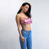 Good Gyal Pink Sequin Crop Top - Fashion Genie Boutique
